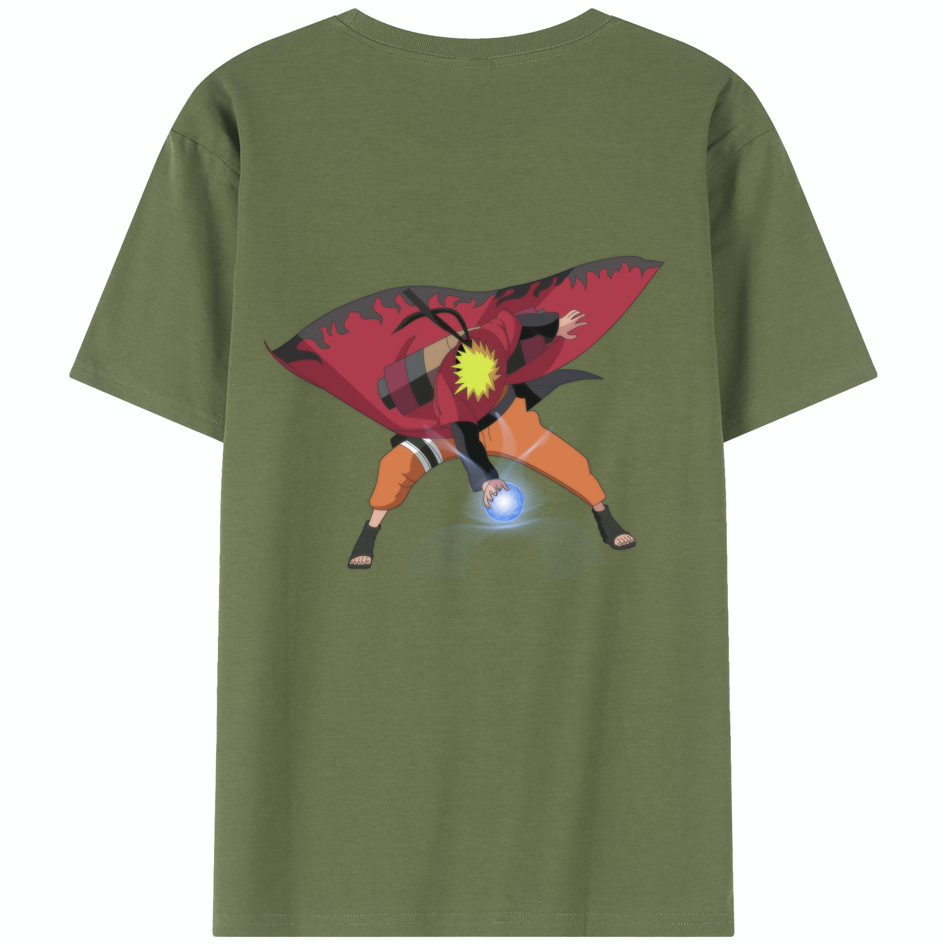 （画像用） NARUTO -ナルト- うずまき ナルト Uzumaki Naruto 綿100％半袖Tシャツ（背面プリント）